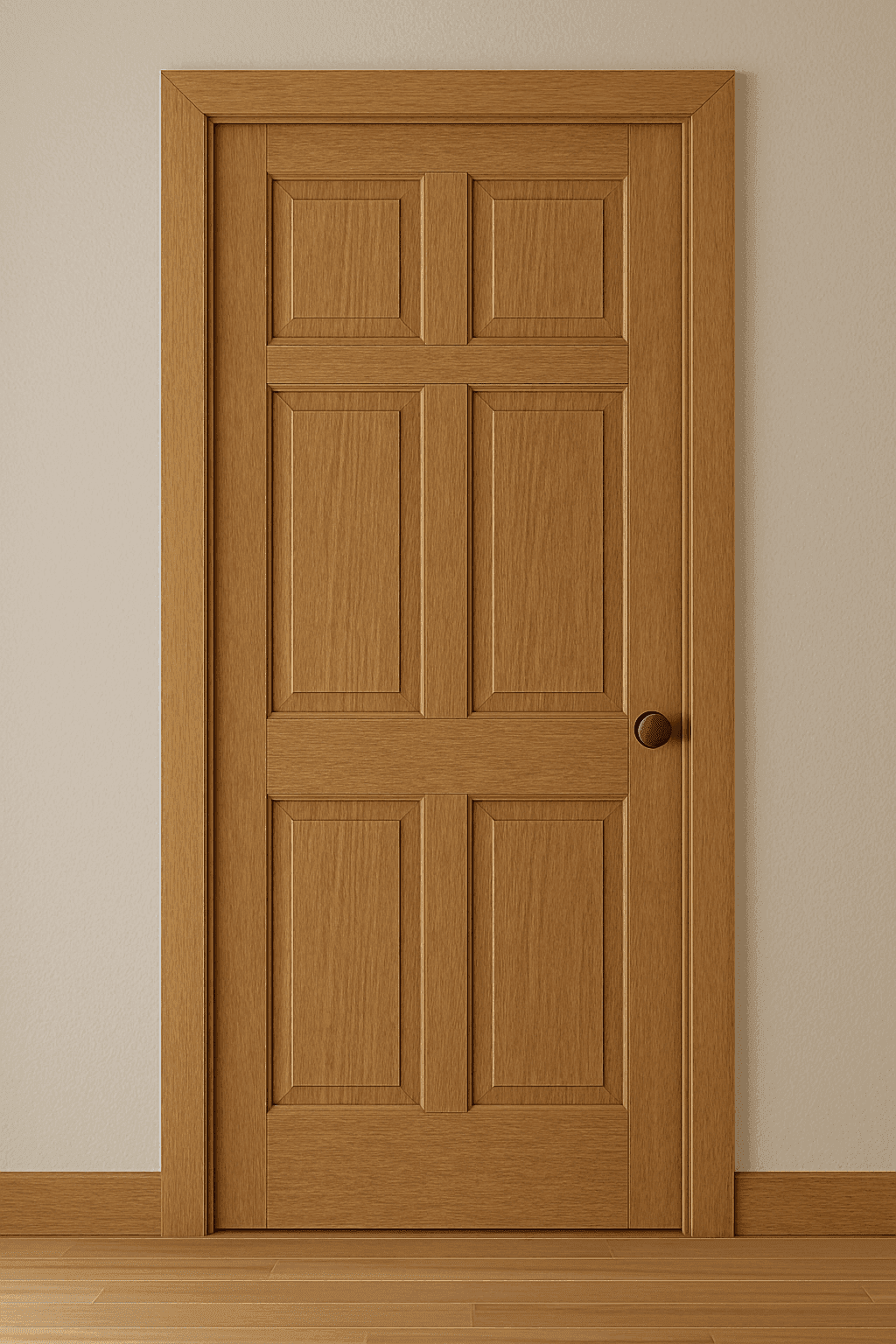 Pintu Panel Jati Solid