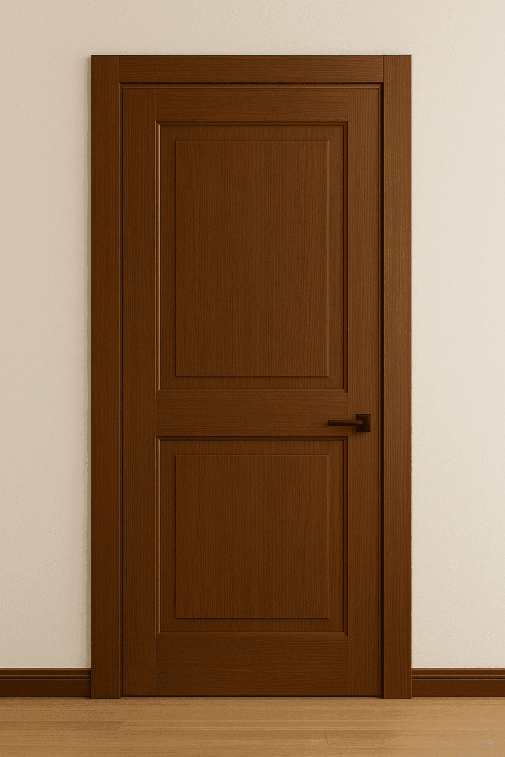 Pintu Panel Cokelat Tua